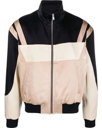 Saint Laurent - Paneled Track Jacket - Lyst