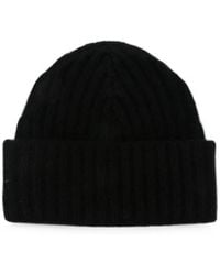 Liska - Lina Ribbed-Knit Cashmere Beanie Hat - Lyst