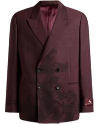 Etro - Jack Met Dubbele Rij Knopen En Paisley-Print - Lyst
