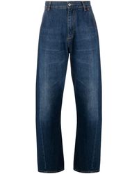 Victoria Beckham - High-rise Logo-patch Wide-leg Jeans - Lyst