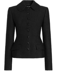 Dolce & Gabbana - Surchemise En Laine À Boutonnière - Lyst