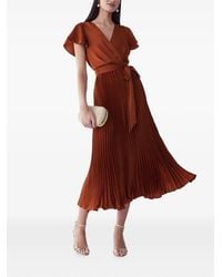 Willa - Wrap-Style Midi Dress - Lyst