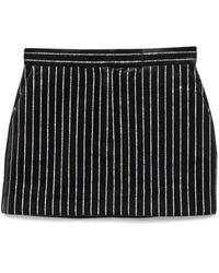 Alex Perry - Crystal-Embellished Velvet Mini Skirt - Lyst