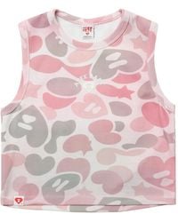 AAPE BY A BATHING AP - Camouflage-Print Cropped Tank Top - Lyst