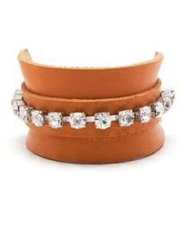 Forte Forte - Crystal-embellished Leather Bracelet - Lyst