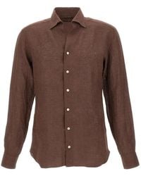 Barba Napoli - Chemise Culto En Lin - Lyst