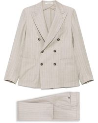 Tagliatore - Pinstripe Double-Breasted Suit - Lyst