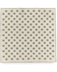 Brunello Cucinelli - Geometric-Print Silk Pocket Square - Lyst