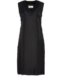 Maison Margiela - Anonymity Of The Lining V-Neck Midi Dress - Lyst