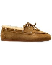 POSA - Boat Shearling-Lined Calf Suede Loafers - Lyst