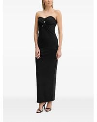 Fracomina - Maxi-Jurk Verfraaid Met Parels - Lyst