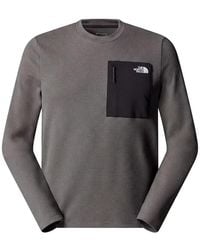 The North Face - Logo-Print Zip-Pocket Sweater - Lyst