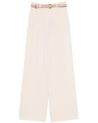 Max Mara - Belted Wide-Leg Trousers - Lyst
