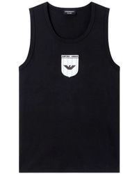 Emporio Armani - Logo-Patch Tank Top - Lyst