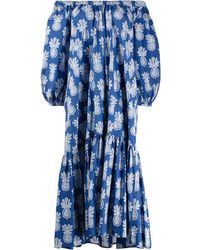 La DoubleJ Jurk Met Print - Blauw