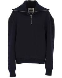 Jil Sander - Turtleneck Zip-Up Sweater - Lyst