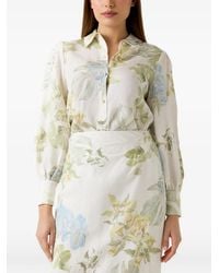 Guess - Linen-Blend Printed Shirt - Lyst