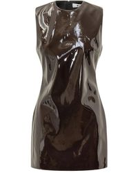 MSGM - Vinyl Sleeveless Mini Dress - Lyst