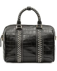 Isla - Maia Bowling croc-embossed top handle shoulder bag - Lyst