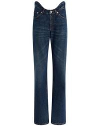 Jean Paul Gaultier - Denim Straight-Leg Jeans With A V-Waist - Lyst