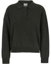 Allude - Point-Collar Wool Polo Top - Lyst