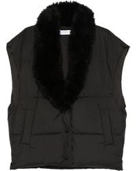 IRO - Quilted Faux-Fur Collar Vest - Lyst