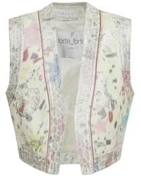 forte_forte - Floral-Print Sleeveless Waistcoat - Lyst