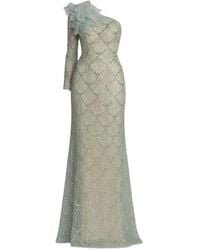 Mac Duggal - Robe Longue À Fleurs - Lyst