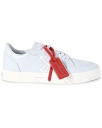 Off-White c/o Virgil Abloh - Vulcanized Contrasting-tag Canvas Sneakers - Lyst