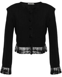 By Malene Birger - Beaded-Fringe Cardigan - Lyst