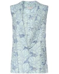 Genny - Linen Gilet - Lyst
