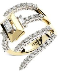 YEPREM - 18k White And Yellow Gold Strada Diamond Ring - Lyst