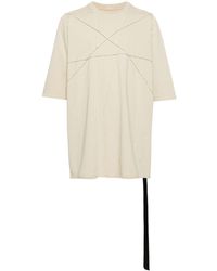 Rick Owens - T-shirt en coton à détails de coutures - Lyst