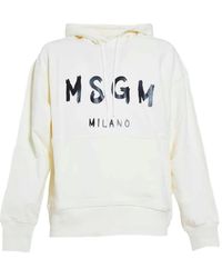 MSGM - Sudadera Con Capucha Y Logo - Lyst
