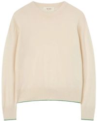 RETORI - Stripe-Trim Crew-Neck Sweater - Lyst