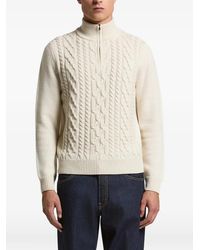 Peserico - Cable-Knit Quarter-Zip Sweater - Lyst