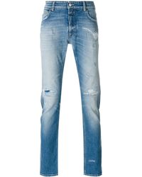 Closed Distressed Slim Fit Jeans - Blue