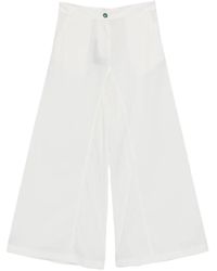 Pinko - Canelli Embellished-Button Wide-Leg Trousers - Lyst