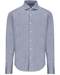 Xacus - Textured Button-Down Shirt - Lyst