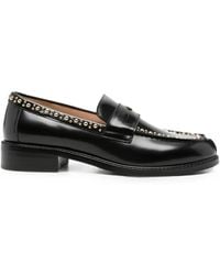 Furla - Studded Leather Loafers - Lyst