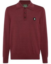 Billionaire - Long-Sleeved Logo Polo Shirt - Lyst