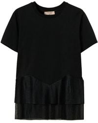 Twinset - Tulle T-Shirt - Lyst