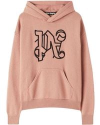 Palm Angels - Monogram-Embroidered Zip-Up Hoodie - Lyst