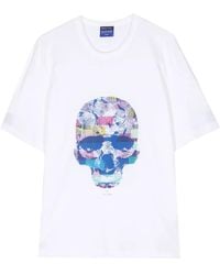 Paul Smith - Skull-Print Cotton T-Shirt - Lyst