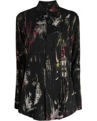 Y's Yohji Yamamoto - Camisa con estampado de pintura - Lyst