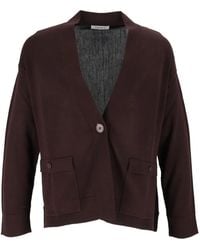 Kangra - Colour-Block Buttoned Cardigan - Lyst