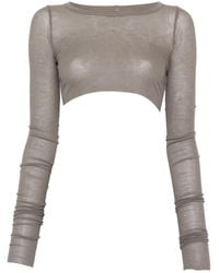 Rick Owens - Ls Crop T - Lyst