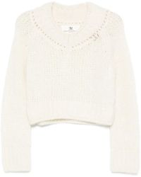 Ermanno Scervino - Cropped Trui Met V-Hals - Lyst