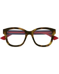Gucci - Brille Mit Eckigem Gestell - Lyst