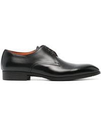 Santoni - Round-toe Leather Oxford Shoes - Lyst